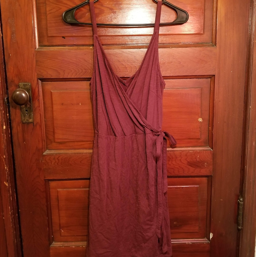 Maroon Wrap Dress